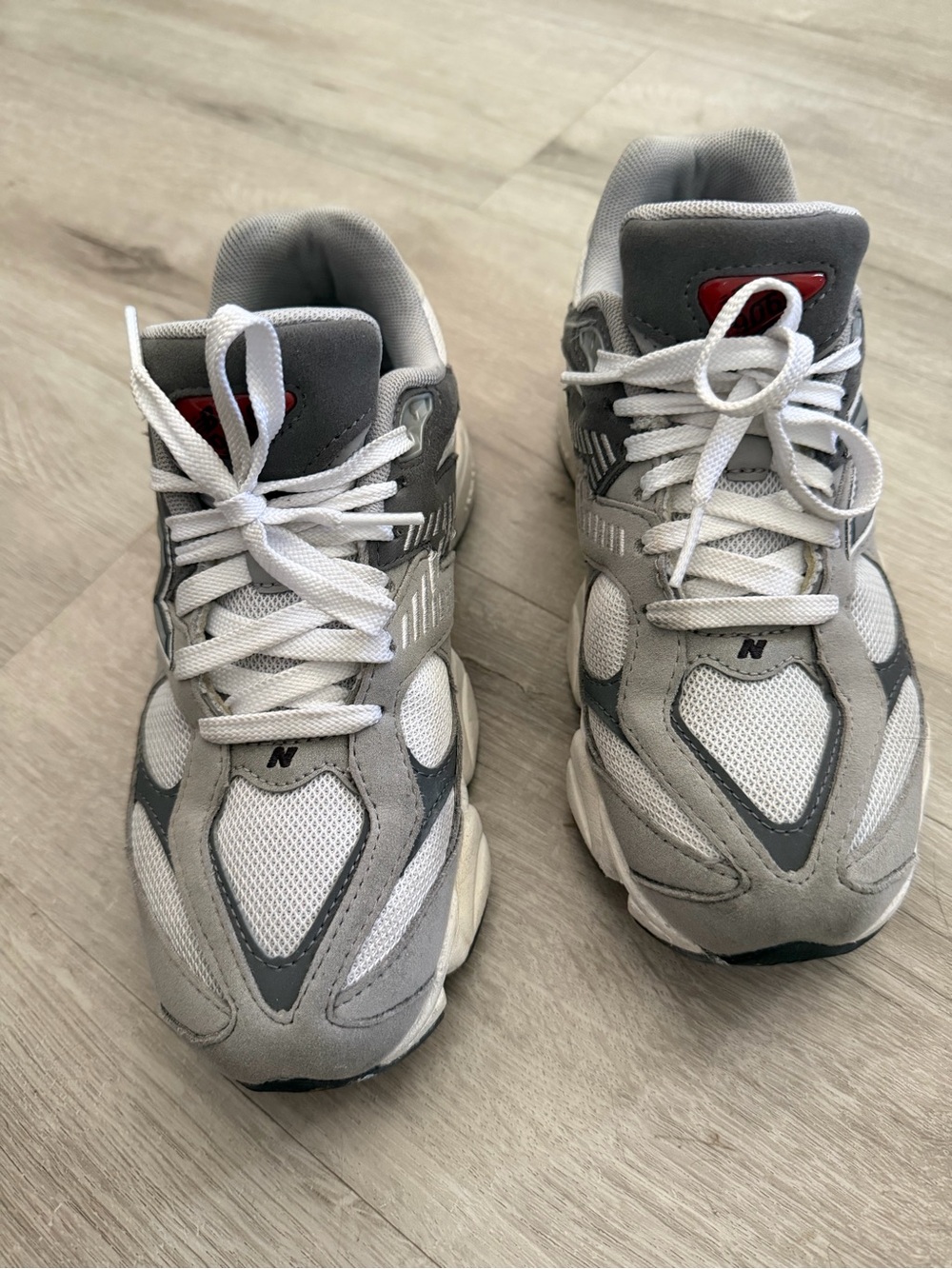 New Balance 9060 White & Gray Retro Sneakers